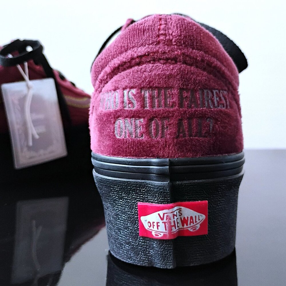 Vans Women's Vans x Disney Old Skool Stackform 'Poison Apple' in Mahogany Velvet - Picture 8 of 16
